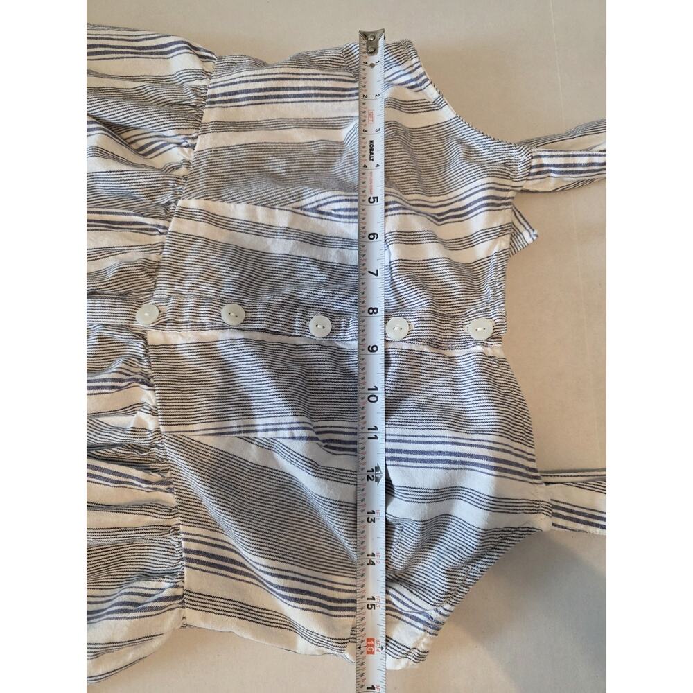 A.N.A Women Dress Sz M Blue White Striped Sleeveless Adjustable Strap - Picture 8 of 9